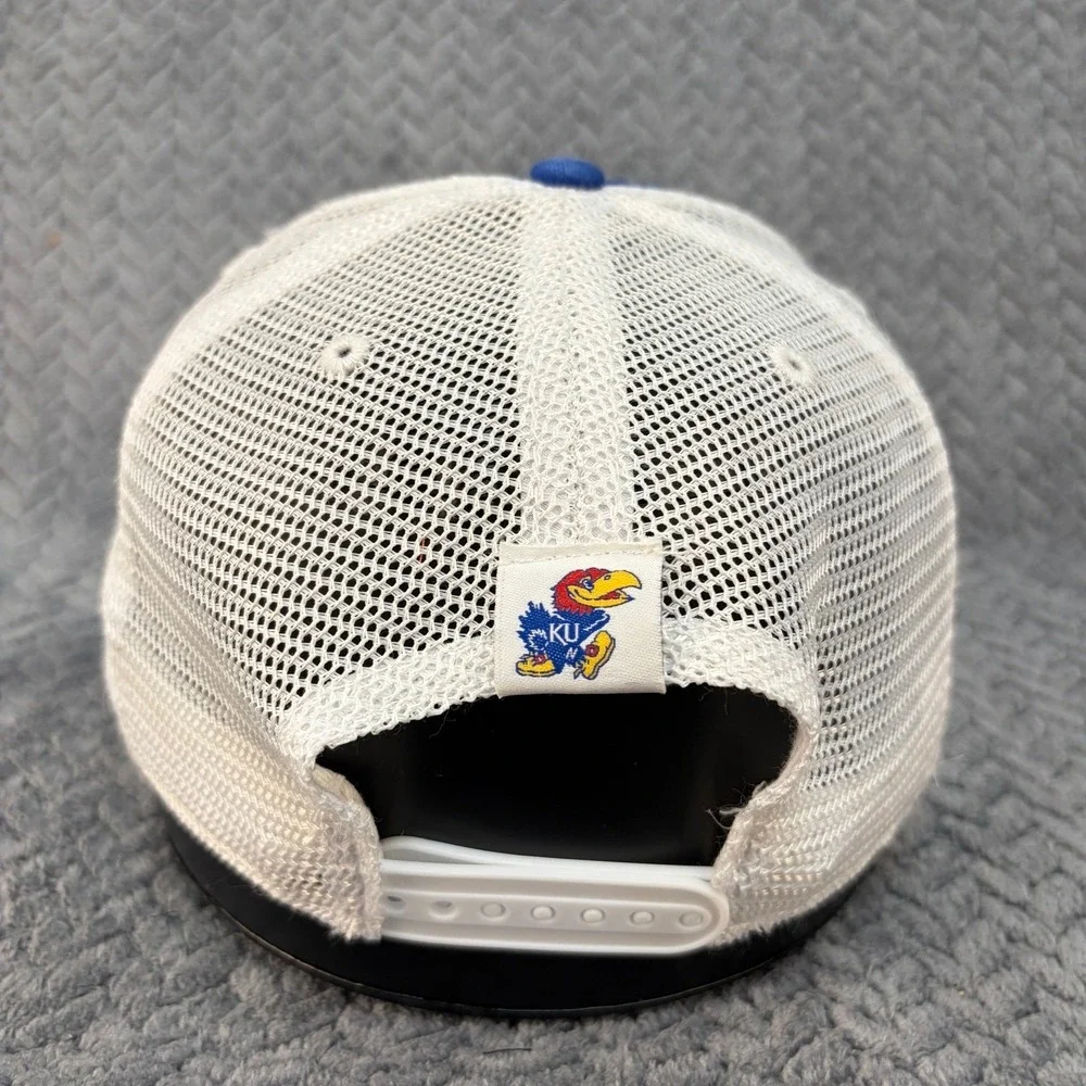 Top of the World Kansas Jayhawks KU Trucker Hat Blue White Snapback Cap 6016